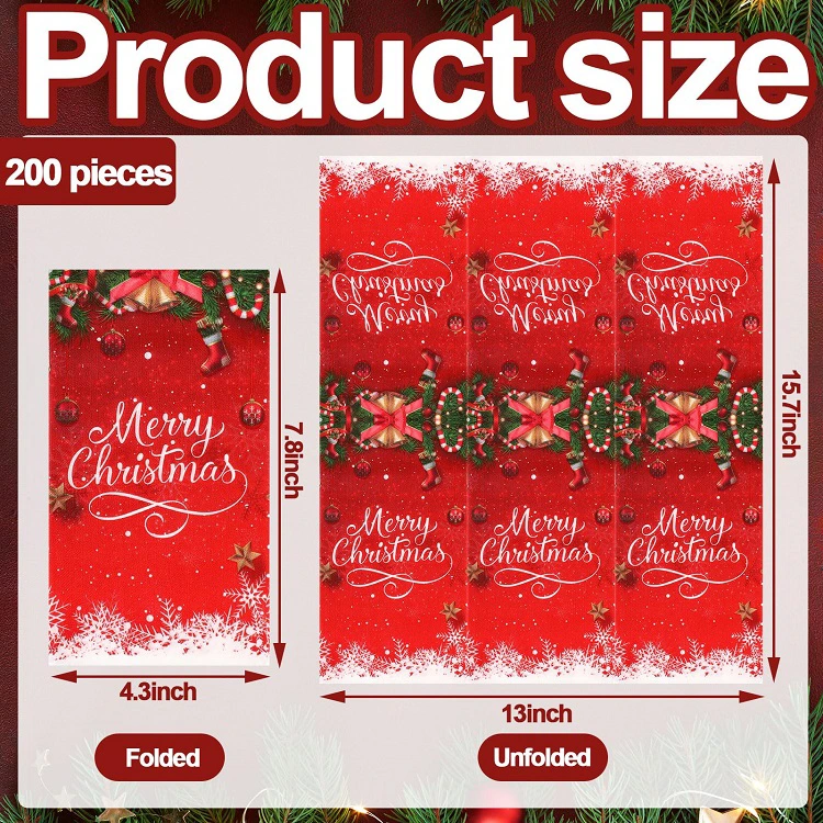 Christmas-Themed Party Paper Napkins