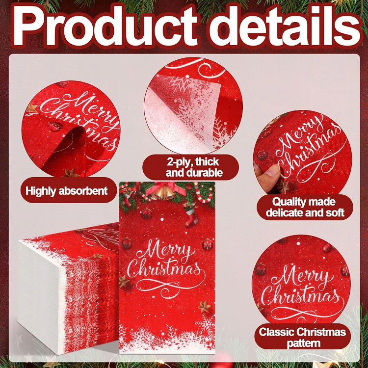 Christmas-Themed Party Paper Napkins